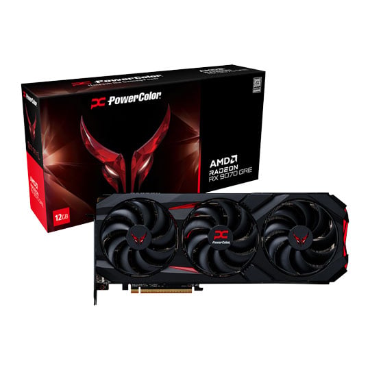 PowerColor AMD Radeon RX 9070 GRE RED DEVIL 12GB GDDR6 Graphics Card