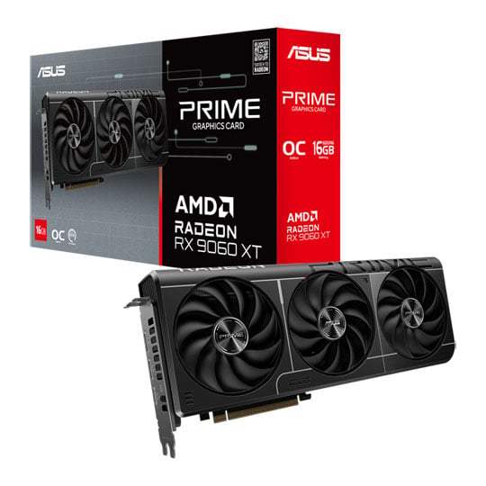 ASUS AMD Radeon RX 9060 XT PRIME OC RDNA4 16GB GDDR6 Graphics Card