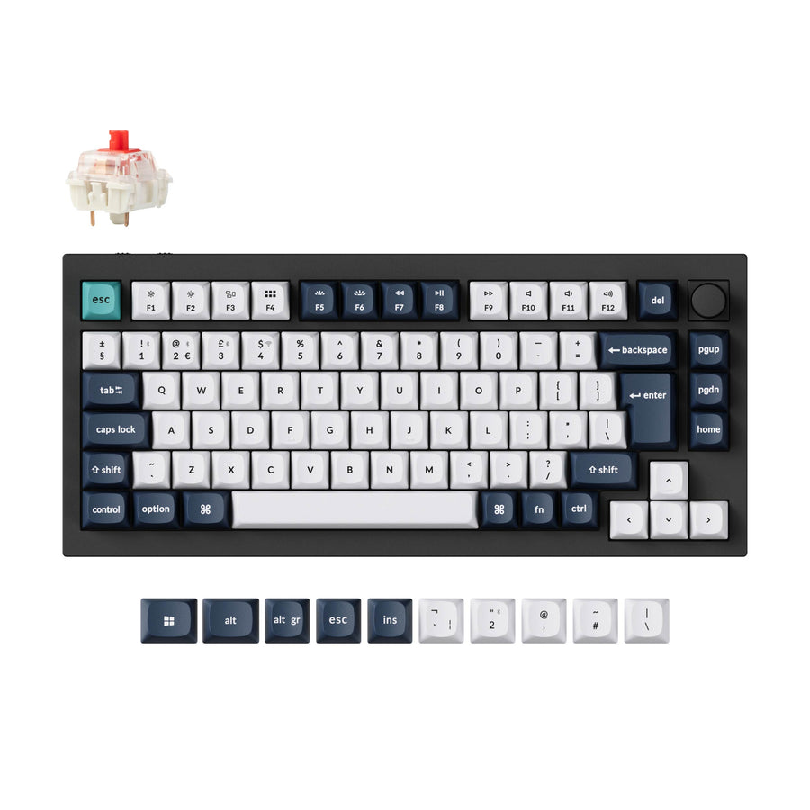 Keychron Q1 Max, Wired & Wireless, USB + RF Wireless + Bluetooth, Mechanical, QWERTY, RGB LED, Black