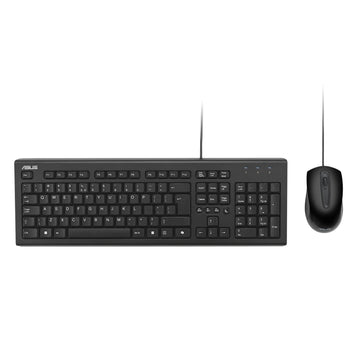 ASUS U2000, Full-size (100%), Wired, USB, Membrane, Black, Mouse included