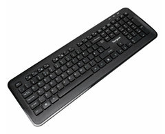 Targus AKM610UK, Full-size (100%), Wireless, RF Wireless, QWERTY, Black, Mouse included