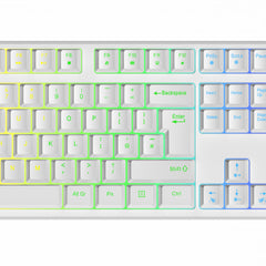 VIDA REBEL 2IN1 WHITE USB DESK KIT, Wired, USB, Membrane, QWERTY, RGB LED, White
