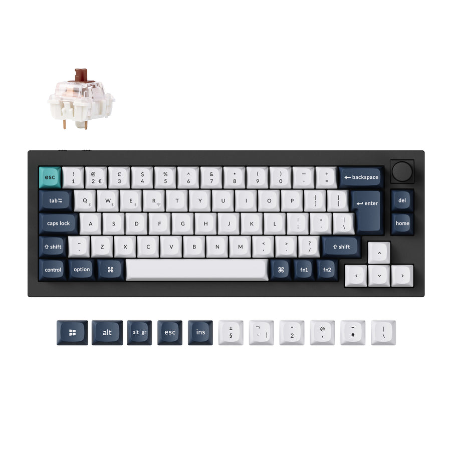 Keychron Q2 Max, Wired & Wireless, USB + RF Wireless + Bluetooth, Mechanical, QWERTY, RGB LED, Black