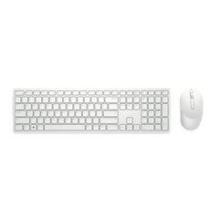DELL Pro Keyboard and Mouse - KM5221W - UK (QWERTY) - White, Wireless, RF Wireless, Plunger key switch, QWERTY, White, Mouse included