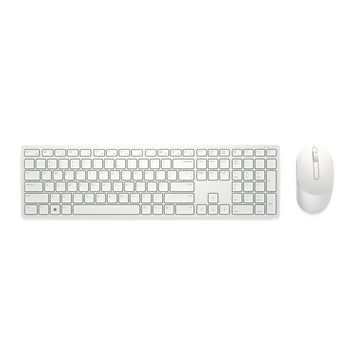 DELL Pro Keyboard and Mouse - KM5221W - US International (QWERTY) - White, Wireless, RF Wireless, Plunger key switch, QWERTY, White, Mouse included