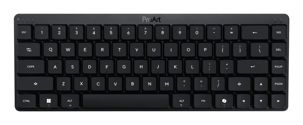 ASUS ProArt Keyboard KD300, Wireless, USB + RF Wireless + Bluetooth, Mechanical, QWERTY, RGB LED, Black