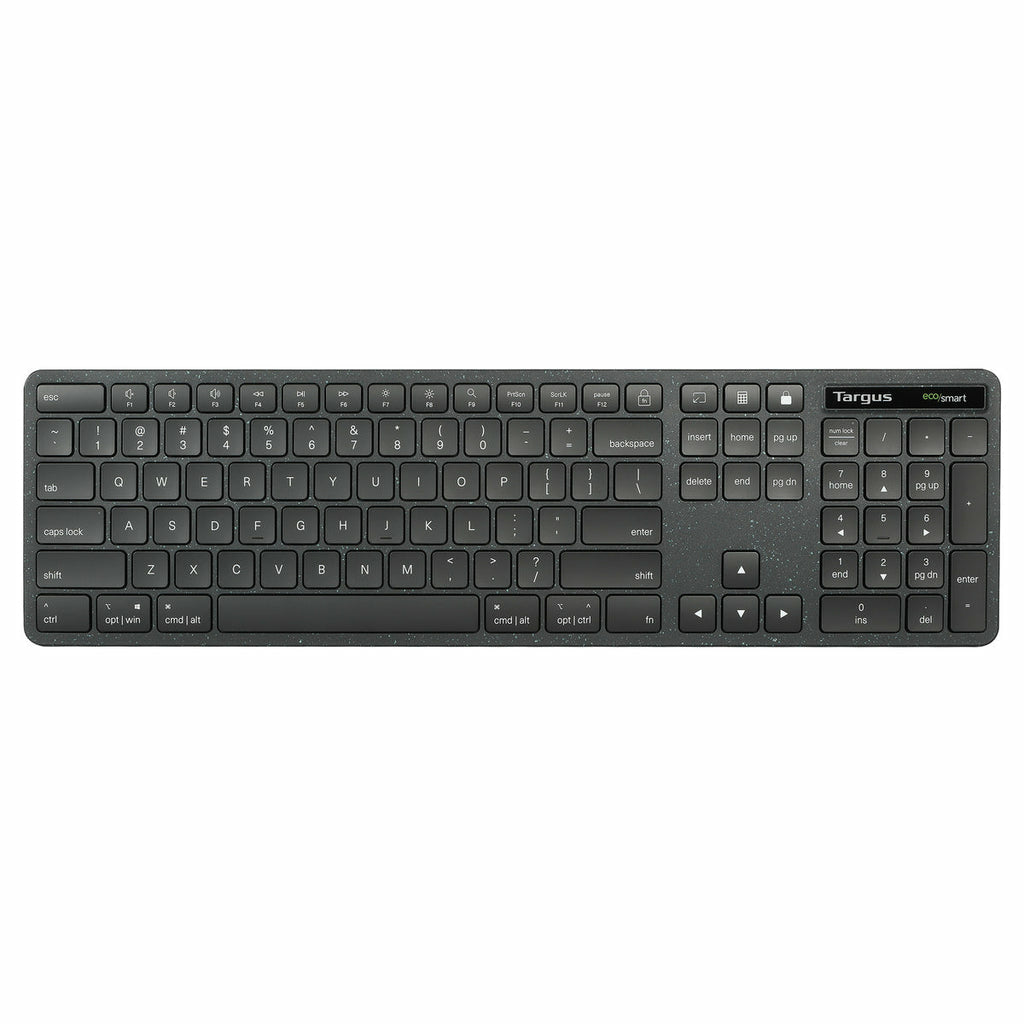 Targus EcoSmart AKB874UK, Full-size (100%), Wired, USB, QWERTY, Black