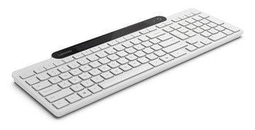 Lenovo 800, Full-size (100%), Wireless, Bluetooth, Plunger key switch, White