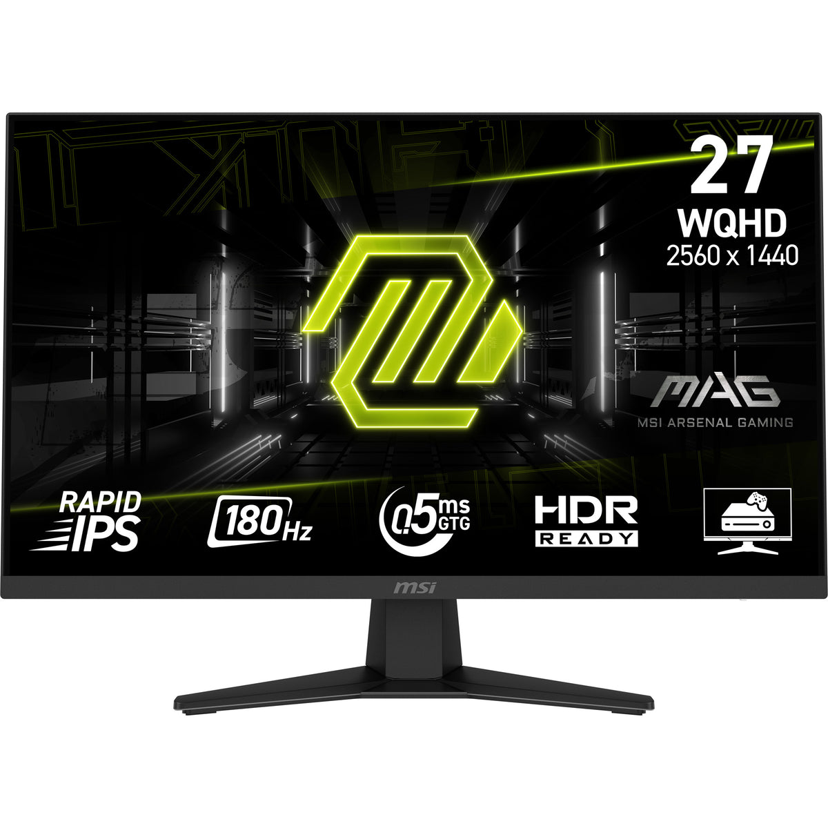 MSI MAG 274QF, 68.6 cm (27"), 2560 x 1440 pixels, Wide Quad HD, LCD, 0.5 ms, Black
