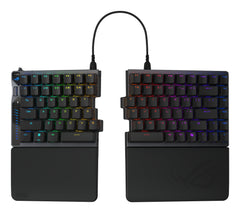 ASUS ROG Falcata, Wired & Wireless, USB + RF Wireless + Bluetooth, Magnetic-mechanical key switch, QWERTY, RGB LED, Black