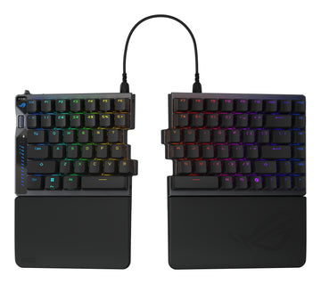 ASUS ROG Falcata, Wired & Wireless, USB + RF Wireless + Bluetooth, Magnetic-mechanical key switch, QWERTY, RGB LED, Black