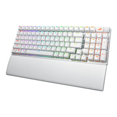 ASUS ROG Strix Scope II 96 Wireless, 96%, Wired & Wireless, USB + RF Wireless + Bluetooth, Mechanical, RGB LED, White