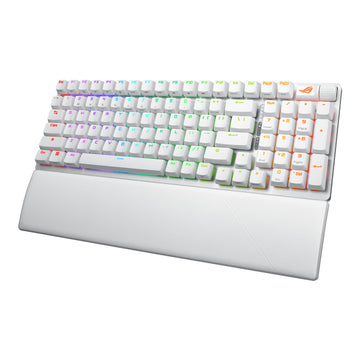 ASUS ROG Strix Scope II 96 Wireless, 96%, Wired & Wireless, USB + RF Wireless + Bluetooth, Mechanical, RGB LED, White