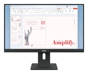 Lenovo ThinkVision E24-40 Monitor, 60.5 cm (23.8"), 1920 x 1080 pixels, Full HD, LCD, 6 ms, Black