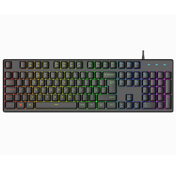 VIDA REBEL 2IN1 BLACK USB DESK KIT, Wired, USB, Membrane, QWERTY, RGB LED, Black