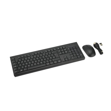 Kensington KM270 EQ Rechargeable Desktop Set – Wireless, Full-size (100%), Wireless, RF Wireless + Bluetooth, Black