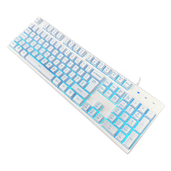VIDA REBEL 2IN1 WHITE USB DESK KIT, Wired, USB, Membrane, QWERTY, RGB LED, White