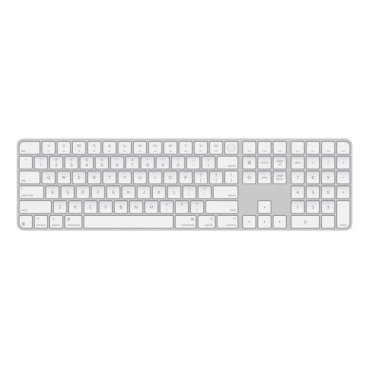 Apple Magic, Full-size (100%), Wired & Wireless, USB + Bluetooth, QWERTY, White