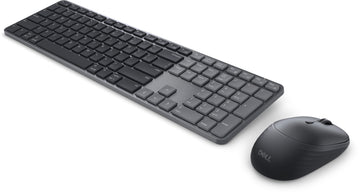 DELL Pro 7 Slim KM726, Full-size (100%), Wireless, RF Wireless + Bluetooth, Scissor key switch, Black, Mouse included
