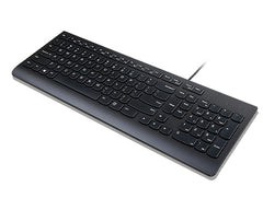 Lenovo Essential, Full-size (100%), Wired, USB, Plunger key switch, QWERTY, Black