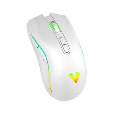 VIDA REBEL 2IN1 WHITE USB DESK KIT, Wired, USB, Membrane, QWERTY, RGB LED, White