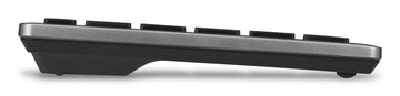 Kensington KB435 EQ Rechargeable Multi-Device Compact Keyboard, Tenkeyless (80 - 87%), Wireless, RF Wireless + Bluetooth, Scissor key switch, Grey