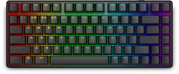 Alienware Pro Wireless Gaming Keyboard, 75%, Wired & Wireless, USB + RF Wireless + Bluetooth, Mechanical, RGB LED, Black