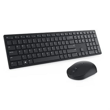 DELL Pro Keyboard and Mouse - KM5221W - UK (QWERTY) - Black, Wireless, RF Wireless, Plunger key switch, QWERTY, Black, Mouse included
