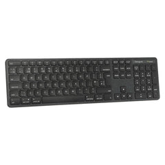 Targus EcoSmart AKB873UK, Full-size (100%), Wireless, RF Wireless + Bluetooth, QWERTY, Black