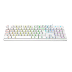 VIDA REBEL 2IN1 WHITE USB DESK KIT, Wired, USB, Membrane, QWERTY, RGB LED, White