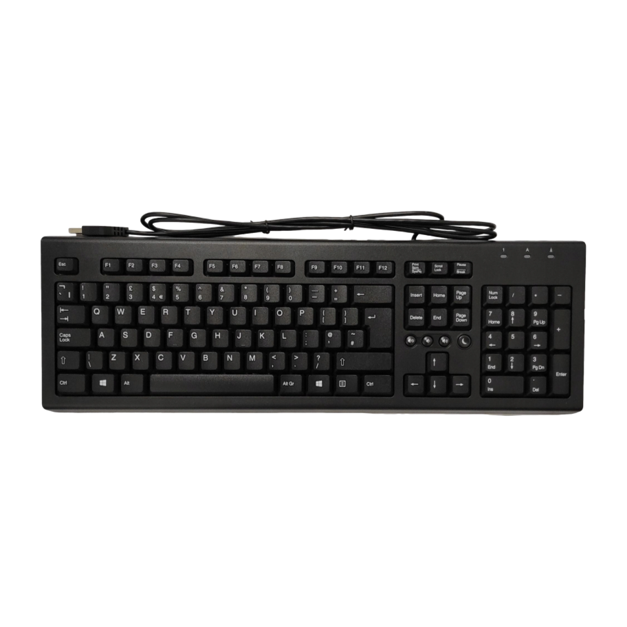 HP 709695-061, Full-size (100%), Wired, USB, QWERTY, Black