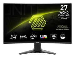 MSI MAG 27CQ6F, 68.6 cm (27"), 2560 x 1440 pixels, Quad HD, LCD, 0.5 ms, Black