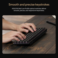 ASUS ProArt Keyboard KD300, Wireless, USB + RF Wireless + Bluetooth, Mechanical, QWERTY, RGB LED, Black