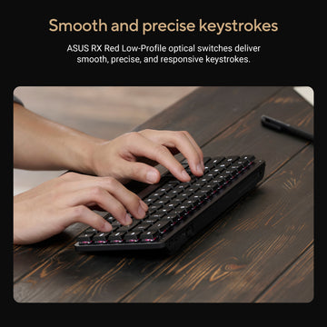 ASUS ProArt Keyboard KD300, Wireless, USB + RF Wireless + Bluetooth, Mechanical, QWERTY, RGB LED, Black