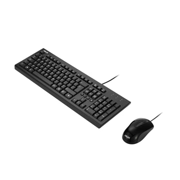 ASUS U2000, Full-size (100%), Wired, USB, Membrane, Black, Mouse included