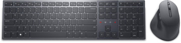 DELL Pro Premium Collaboration Keyboard and Mouse - KM900 - UK (QWERTY), Wireless, RF Wireless + Bluetooth, Scissor key switch, QWERTY, Graphite, Mouse included