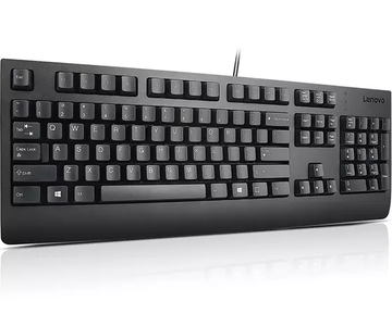 Lenovo Preferred Pro II, Full-size (100%), Wired, USB, AZERTY, Black