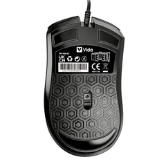 VIDA REBEL 2IN1 BLACK USB DESK KIT, Wired, USB, Membrane, QWERTY, RGB LED, Black
