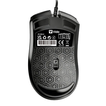 VIDA REBEL 2IN1 BLACK USB DESK KIT, Wired, USB, Membrane, QWERTY, RGB LED, Black