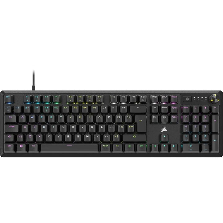 Corsair K70 CORE RGB, Wired, USB, Optical key switch, QWERTY, RGB LED, Black