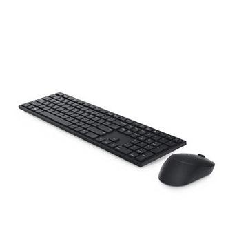 DELL Pro Keyboard and Mouse - KM5221W - UK (QWERTY) - Black, Wireless, RF Wireless, Plunger key switch, QWERTY, Black, Mouse included