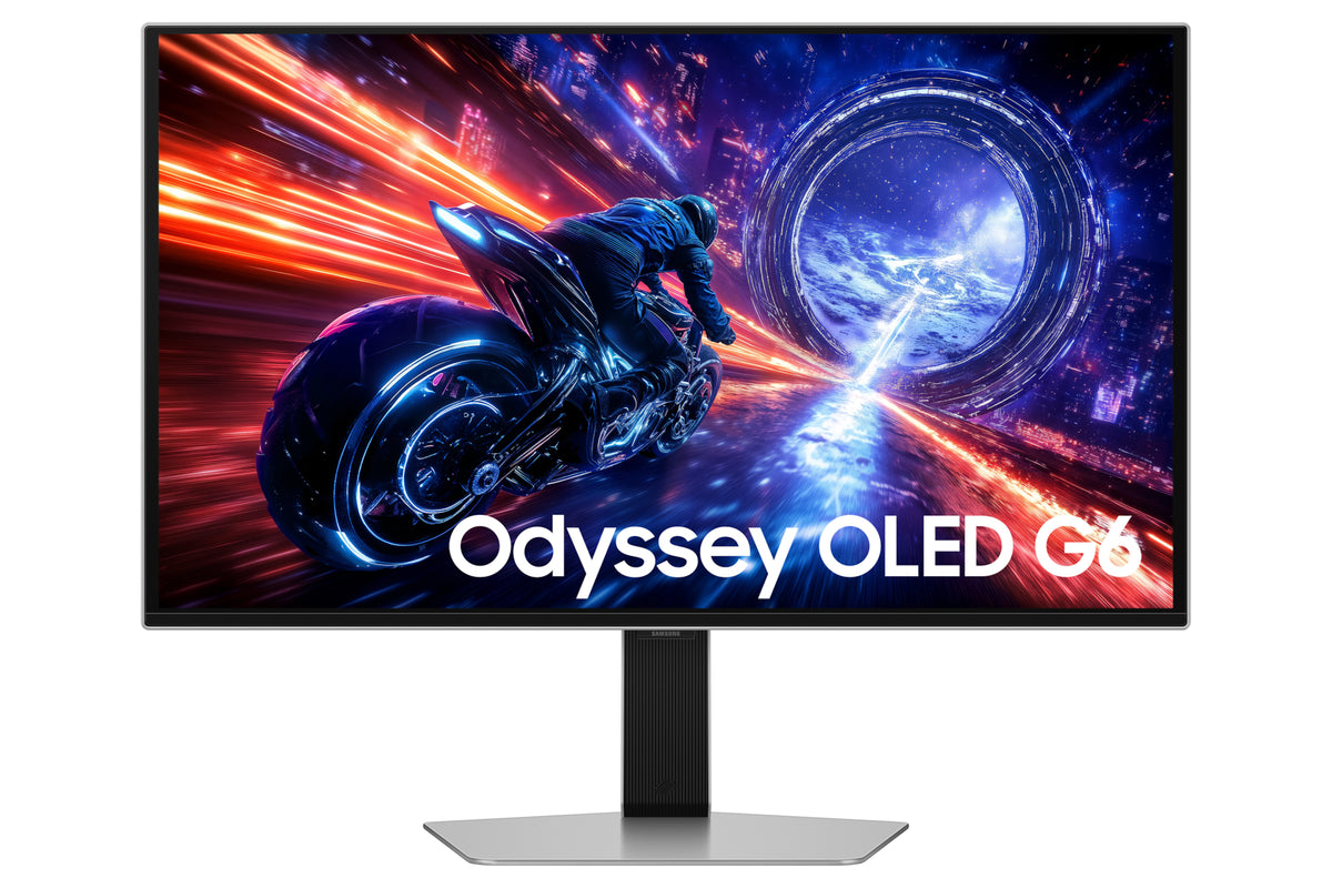 Samsung 27" Odyssey OLED G6 G60SF QHD 500Hz Gaming Monitor, 68.6 cm (27"), 2560 x 1440 pixels, Quad HD, OLED, 0.03 ms, Silver