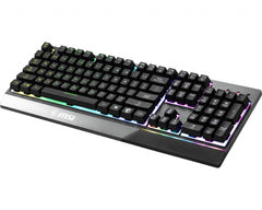 MSI VIGOR GK30 RGB MEMchanical Gaming Keyboard ' UK Layout, MECH. Membrane switches, 6-Zone RGB Lighting, RGB Mystic Light, water repellent keyboard design', Wired, USB, Mechanical, QWERTY, RGB LED, Black