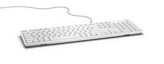 DELL Wired Keyboard - KB216 - UK (QWERTY) - White, Full-size (100%), Wired, USB, Plunger key switch, QWERTY, White