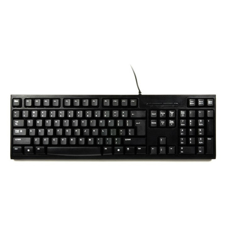 Port Designs 900753-UK, Full-size (100%), Wired, USB, QWERTY, Black