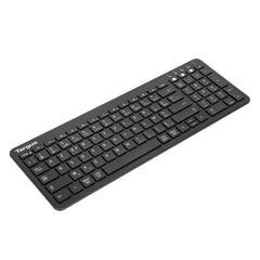 Targus AKB863BE, Full-size (100%), Wireless, Bluetooth, Membrane, AZERTY, Black