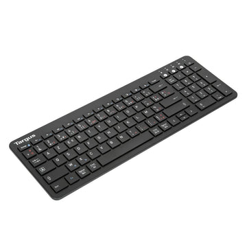 Targus AKB863BE, Full-size (100%), Wireless, Bluetooth, Membrane, AZERTY, Black