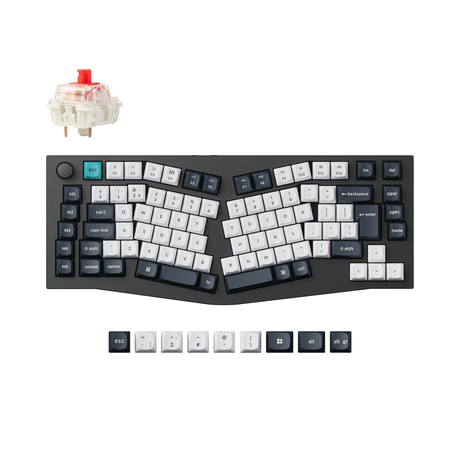 Keychron Q10 Max, Wired & Wireless, USB + RF Wireless + Bluetooth, Mechanical, QWERTY, RGB LED, Grey