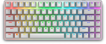 Alienware Pro Wireless Gaming Keyboard, 75%, Wired & Wireless, USB + RF Wireless + Bluetooth, Mechanical, RGB LED, White