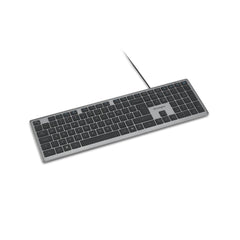 Kensington KB515 EQ USB-C/USB-A Wired Keyboard, Full-size (100%), Wired, USB, Scissor key switch, Grey